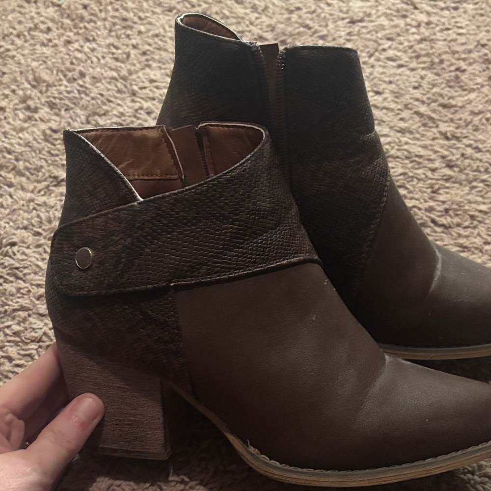 Elegant Brown Ankle Booties